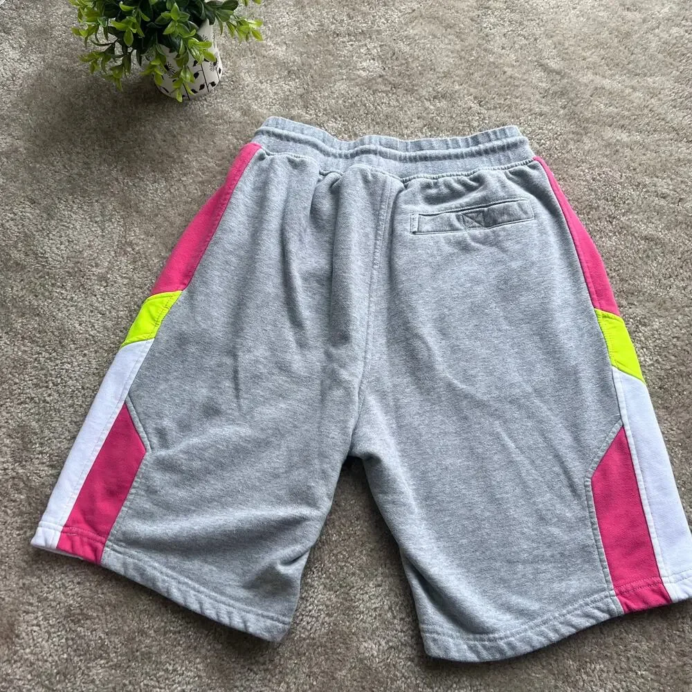 Staple Pigeon Men's Light Gray Sweat Shorts Multi-Colored Sides Size Large